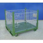 Zinc Plated Collapsible Wire Container Wines Industry Wire Mesh Cage for sale