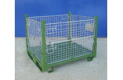 China Zinc Plated Collapsible Wire Container Wines Industry Wire Mesh Cage supplier
