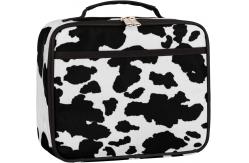 China Multi Functional Waterproof Fabric Cow Printed Lunch Bag With Handle supplier