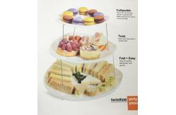China Fruit Three Tier Serving Tray Twistfold Cake Party Plates ECO Friendly supplier