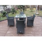 All Weather Plastic Rattan Garden Dining Sets With Chair And Table