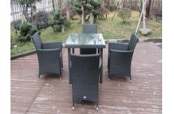 China All Weather Plastic Rattan Garden Dining Sets With Chair And Table supplier