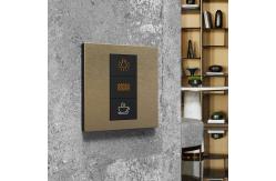 China RS485 86mm Wall Light Switch 3 Gang With Brushed Metal Surface supplier