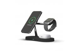 China Magnetic 15W Fast 5 In 1 Wireless Charger Stand With Night Lamp supplier