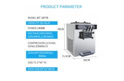 China BT-32ftb Desktop 3 Flavors Soft Ice Cream Machine Ice Cream Maker supplier