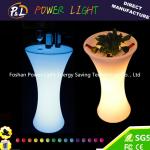 Illuminated LED HIGH Table with Glass Top for sale