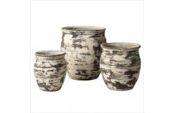 China Composite Stone Garden Planter Pots Hand Carved Frost Resistant supplier