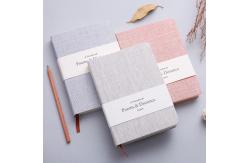 China Cloth Linen Custom Journal Notebook Hard Cover With Blank Lined Paper 128 Sheets supplier