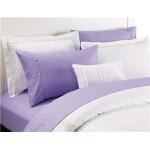 Sateen Stripe Flat Sheet Set 4pcs Polyester Cotton Bedding Set Solid Color for sale
