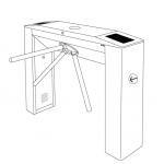 Entrance Control Semi Automatic Tripod Turnstile Gate Easy Maintenance