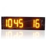 4 Digits In Yellow Color Electric Digital Clock With Temperature Display for sale