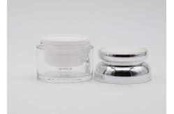 China 30g Acrylic Cosmetic Cream Containers , Plastic Cream Containers With UV Spraying ABS Cap supplier