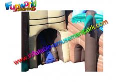 China Shipwreck Pirate Outdoor Inflatable Water Slides  , Inflatable Water Pool Slides With Tree supplier
