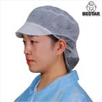 Nonwoven SPP Disposable Snood Caps Spunbond Bouffant Cap With Hairnet for sale