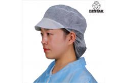 China Nonwoven SPP Disposable Snood Caps Spunbond Bouffant Cap With Hairnet supplier