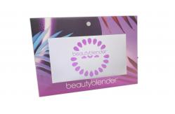 China Customized Printed Beauty Display Stand With Back Frame supplier