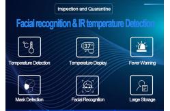 China 800*1280 Access Control Thermal Scanner , Face Recognition Temperature Detector supplier