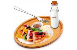 China Eye Catching Round Bamboo Serving Tray Non - Toxic For Kitchenware supplier