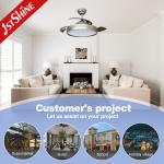 1stshine Hidden Blades Ceiling Fan Energy Saving for Home Hotel Office Environments