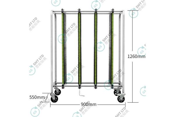 SMT PCB Trolley ESD PCB Storage Cart