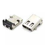 Copper Alloy USB Female Connector SMT Type 24Pin USB 3.1 C Socket for sale