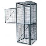 Workshop Durable Wire Utility Cart,  One Flat Shelf Steel Wire Security Cage for sale
