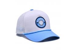 China Classic 5 Panel Trucker Cap With Little Curve Brim And Snapback Closure supplier