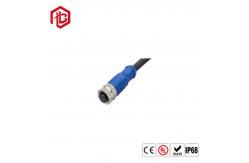 China IP67 waterproof D code male aviation cable M12 connector 4 pin supplier