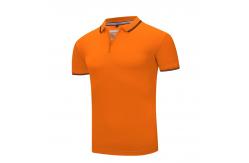 China Popular 100 Polyester Custom Work Polo Shirts Easy Cleaning With Knitted Collar supplier