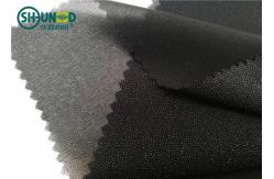 China White / Black Polyester Plain Weave Woven Fusing Interlining For Garment Accessories supplier