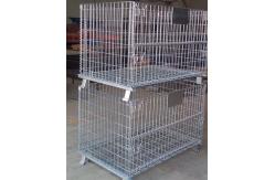 China Industrial Stackable Wire Mesh Storage Baskets Metal Large Foldable supplier