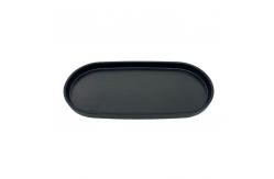 China 10'' Oval Melamine Salad Plate Matte Black Anti Scratch BSCI supplier