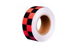 China Yellow Red And White Dot Reflective Tape For Trailers Trucks Adhesive Material supplier