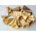 Multi Shape Coloured Ice Cream Sugar Cone , Chocolate Covered Waffle Cones for sale