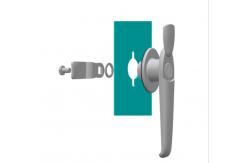 China Bright Polishing L Shape Door Lock Antitheft Electronic Cabinet Lock supplier