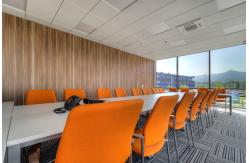 China Customized Acoustic Operable Folding Sliding Partition Walls / Doors Melamine Finish supplier