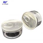 Plastic Transparent Weed Packaging Can 50g 80g Cig Tin Child Resistant Tins for sale