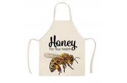 China Apron Bee Pattern Flax Waterproof And Oil-Proof Pattern Beekeeping Outfits Customized Apron supplier