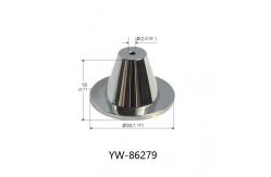China ∅16*16mm Dia Brass Plated Satin Silver Ceiling Wire Attachment Part YW86276 supplier
