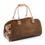 Luxury Leather Log Carrier Bag Scratch Resistant With Side Open Design for sale