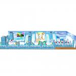 Large Winter Theme Inflatable Jumping Blow Up Castle White & Blue for sale