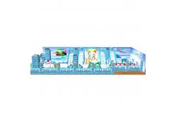 China Large Winter Theme Inflatable Jumping Blow Up Castle White & Blue supplier