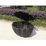 Garden Shell Shaped Wicker Rattan Storage Box With UV Resistant for sale