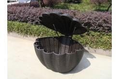 China Garden Shell Shaped Wicker Rattan Storage Box With UV Resistant supplier