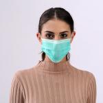 Healthy Disposable Face Mask Green Color With Widen High Elastic Earband for sale