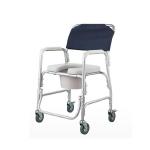 Medical Commode Chair Aluminum Commode Wheel Chair Foldable Elderly With Bedpan for sale