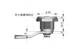 China Die Cast Cabinet Cylindrical Door Lock Zinc Alloy With Dust Protect Cover supplier