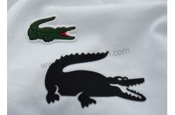 China Raised TPU Clothing Labels 0.5mm Jacket Patch Adhesive Backing supplier