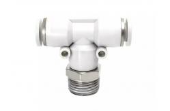 China PB T Shaped Pneumatic Quick Coupling Male Thread Positive Tee Air Connector supplier