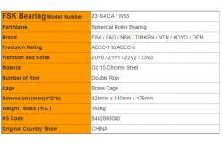 China Brass Cage Large Double Row Spherical Roller Bearing 23164 CA / W33 supplier